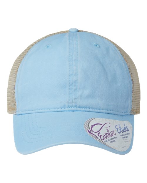 cashmere blue and khaki hat