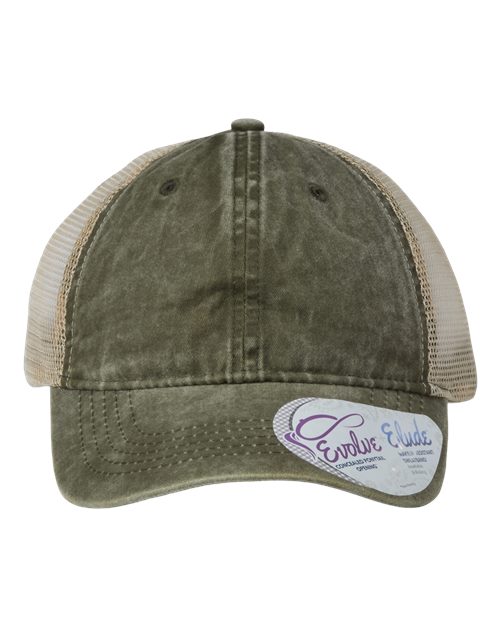 olive green and khaki hat