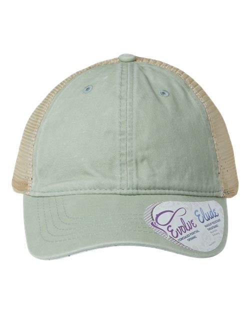 sea foam green and khaki hat