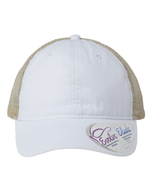 white and khaki hat