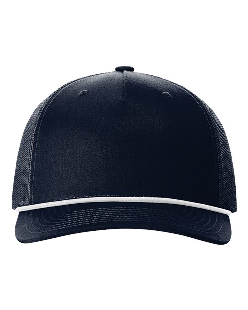 black hat with white band