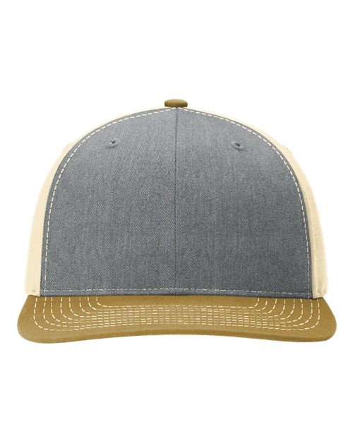 pea green  grey and creme hat