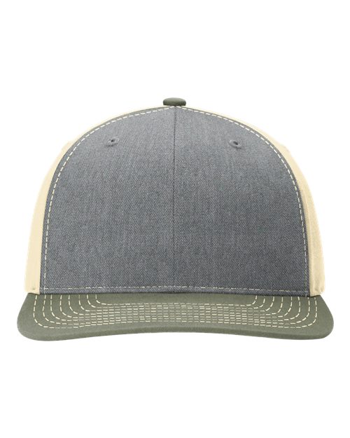 olive green grey and creme hat