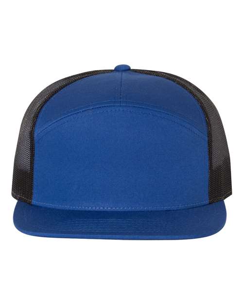 blue and black hat