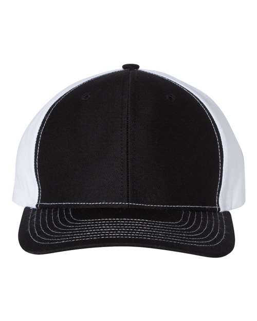 black and white hat