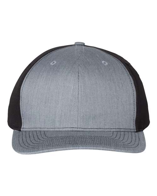grey and black hat