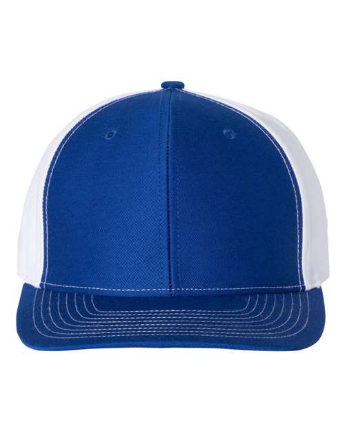 blue and white hat