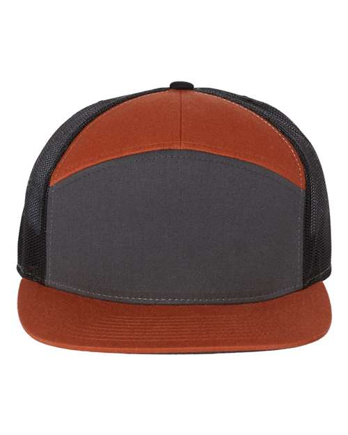 rust grey and black hat