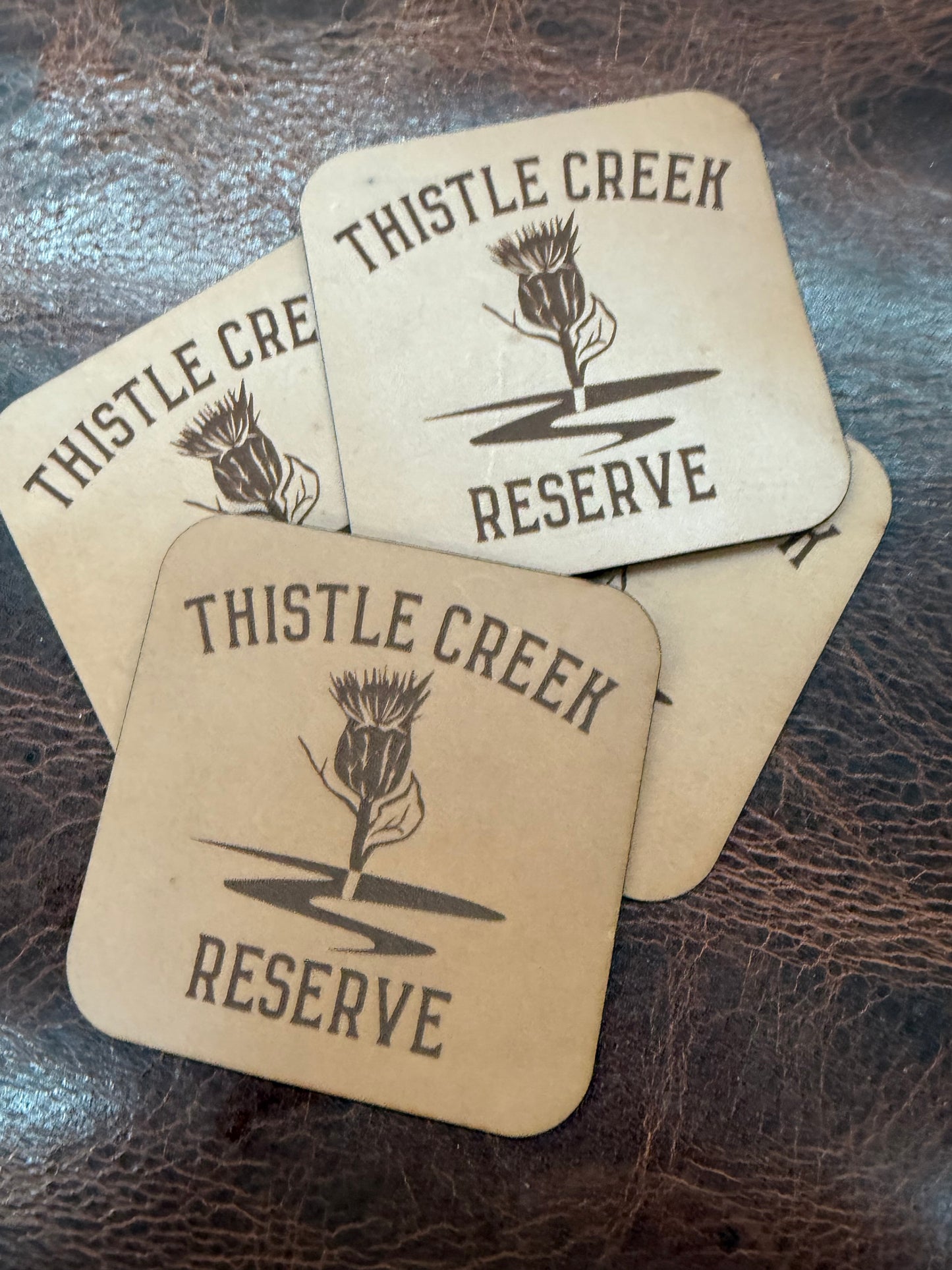 7-8 Oz. Leather Coasters