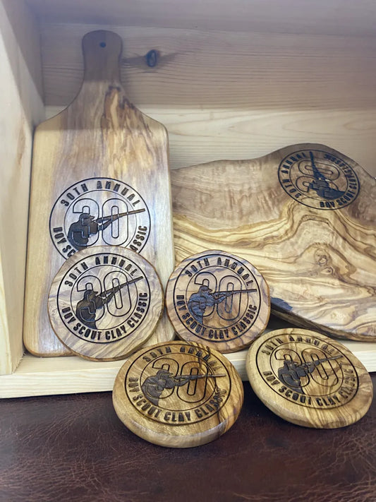 wooden boy scout cutting board